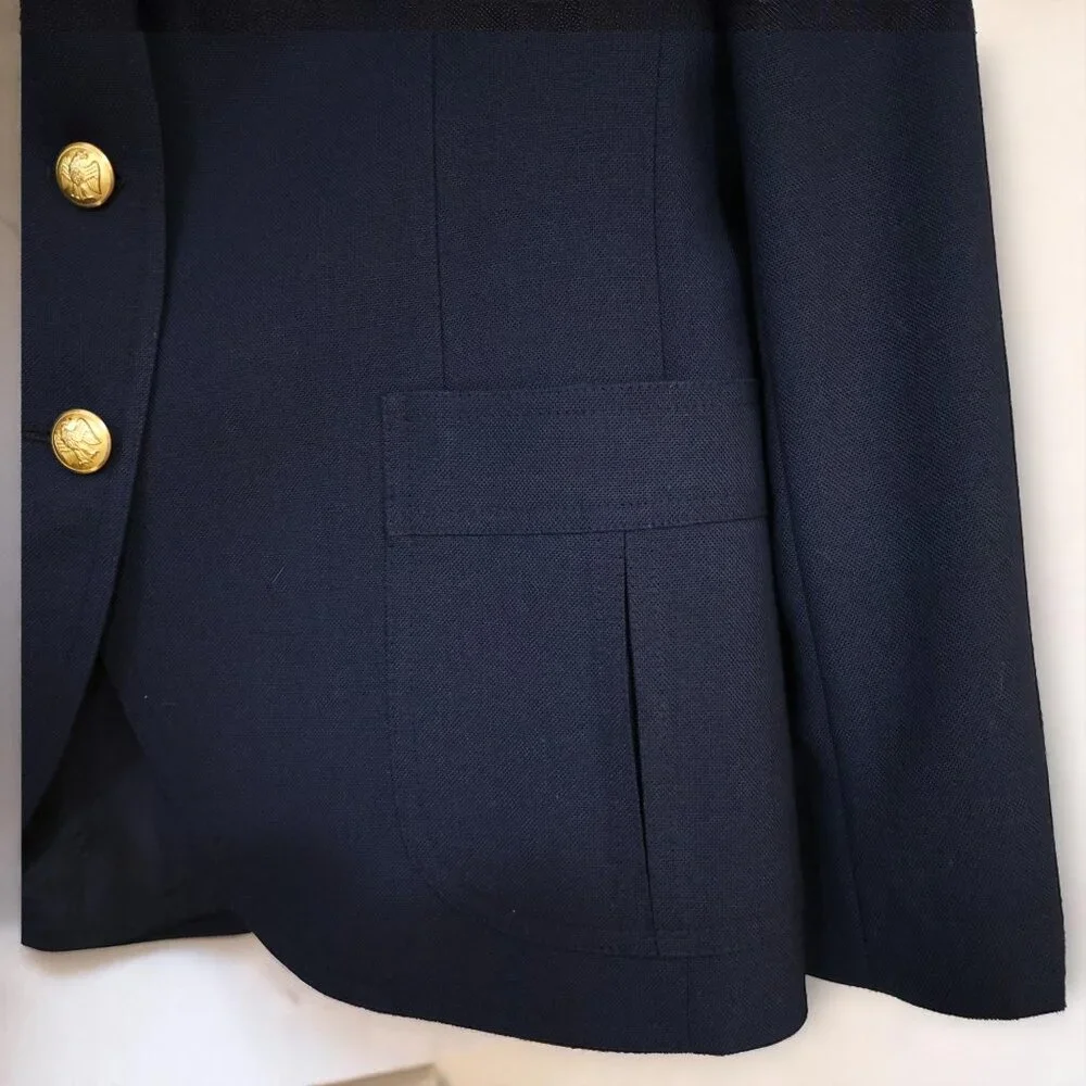 Vintage Navy 'School Boy' Blazer with Gold Buttons – Classic Preppy Style - Picture 2 of 5